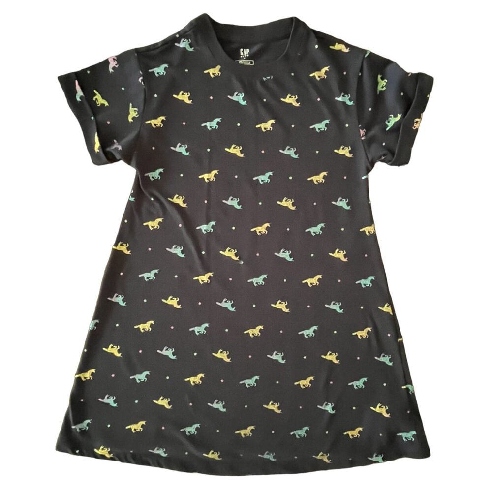 Gap VGUC Navy Unicorn PJ Dress. Size 8.